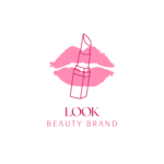 Home pink white illustrated beauty brand logo